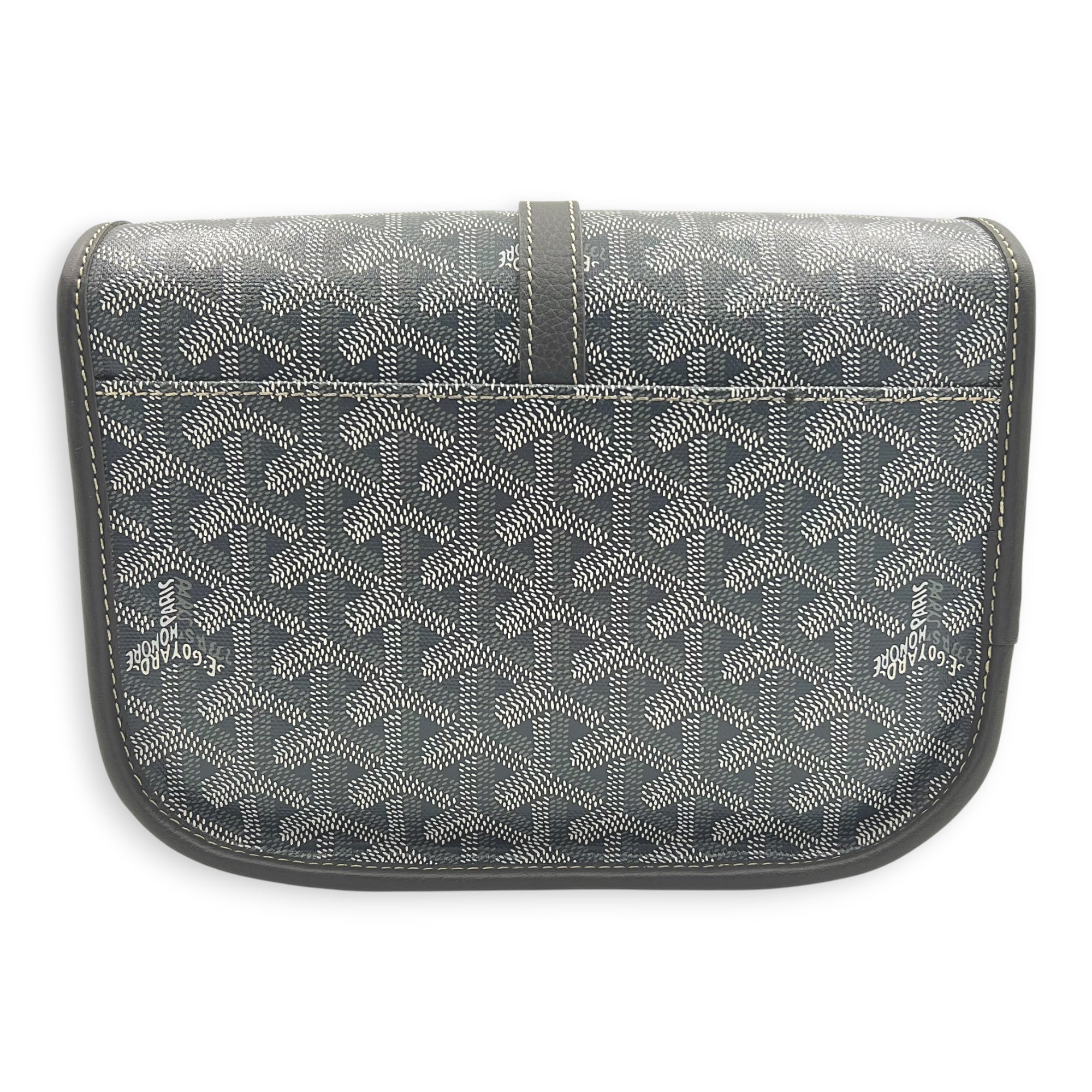 Belvedere Crossbody Bag PM Grey in Coated Canvas, Silver hardware - Image 3