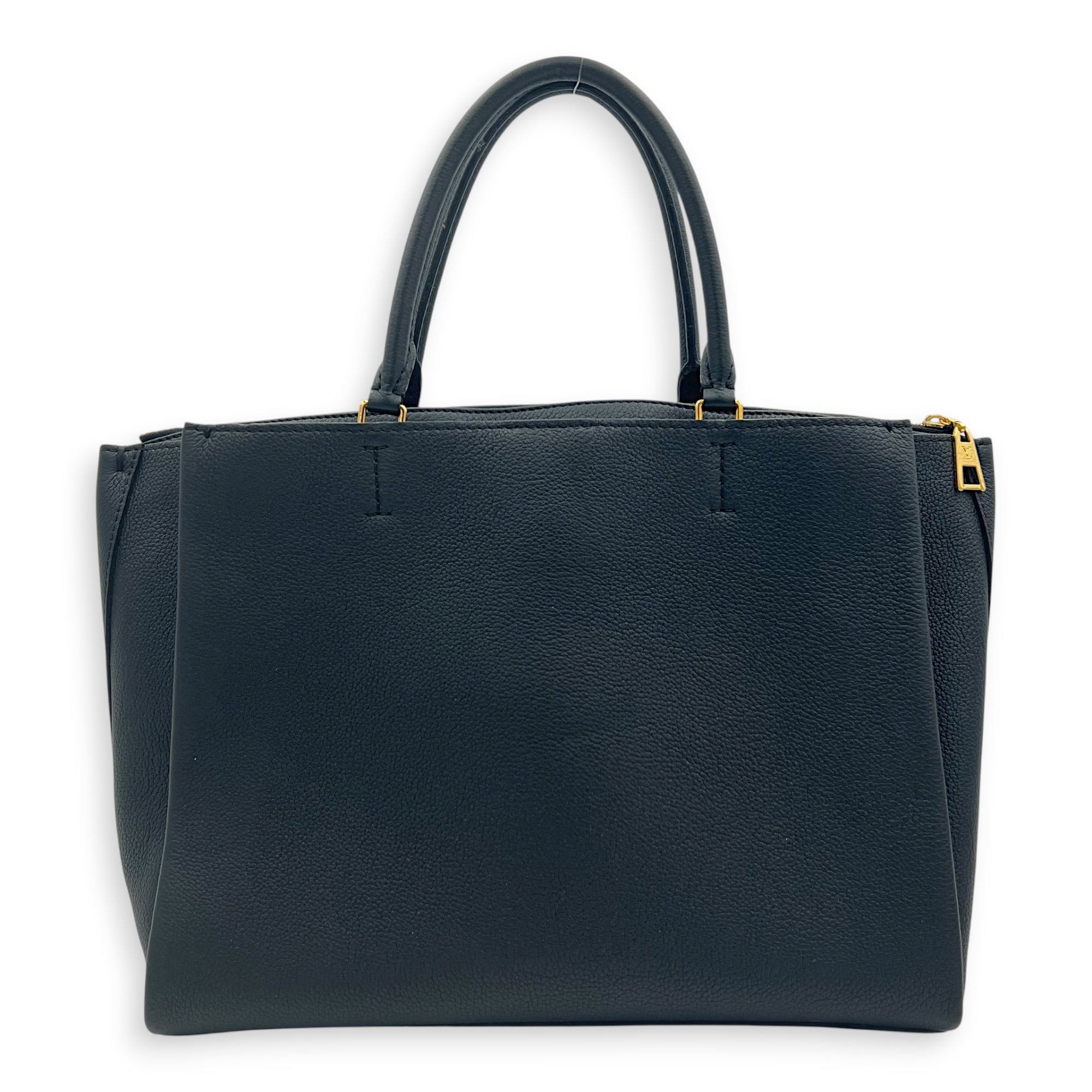 Lock Me Top Handle Bag Black in Calfskin, Gold hardware - Image 3