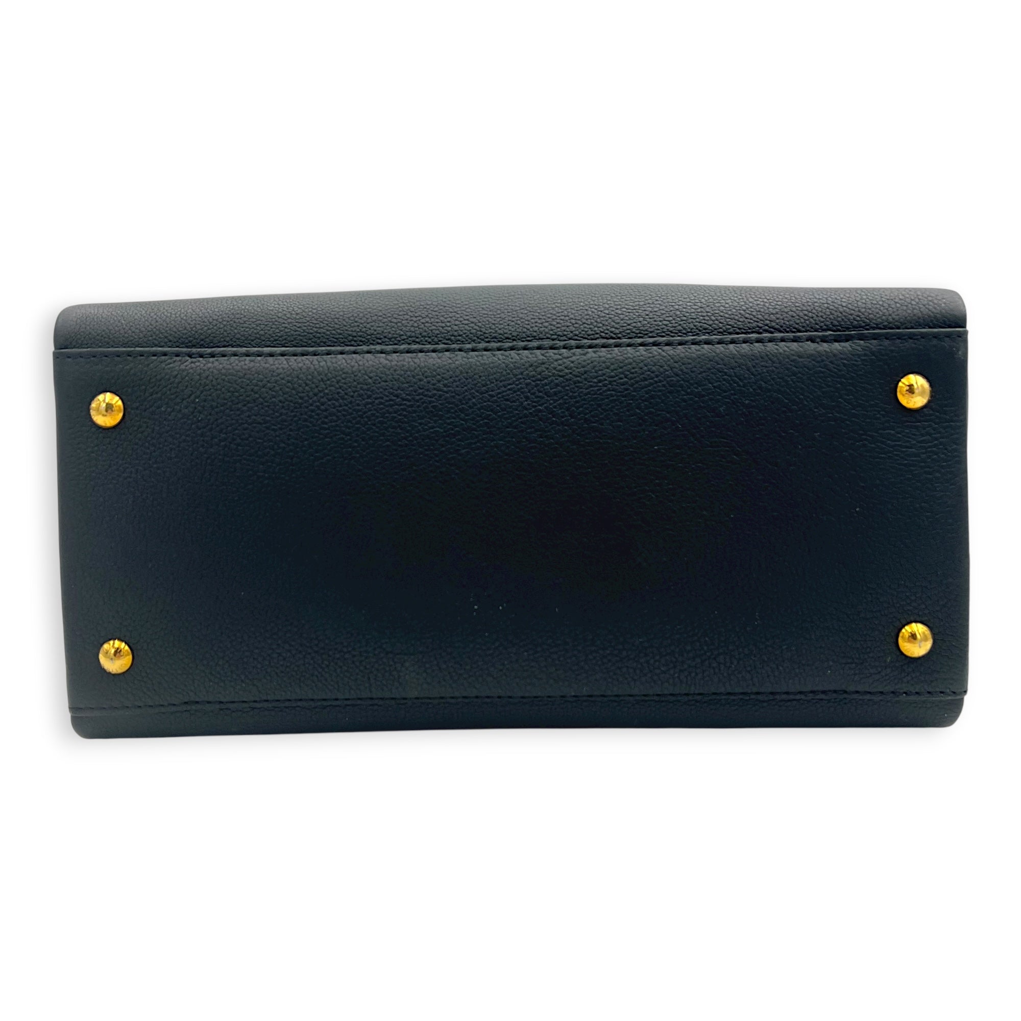 Lock Me Top Handle Bag Black in Calfskin, Gold hardware - Image 6