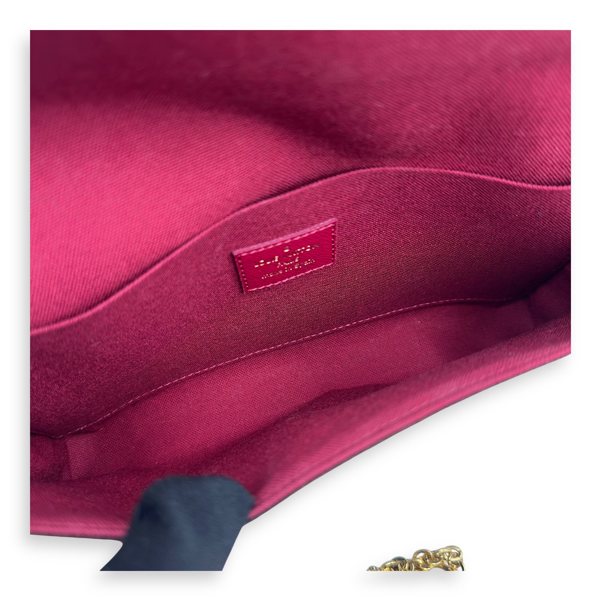 Felicie Wallet On Chain Brown in Monogram Coated Canvas, Gold hardware - Image 8