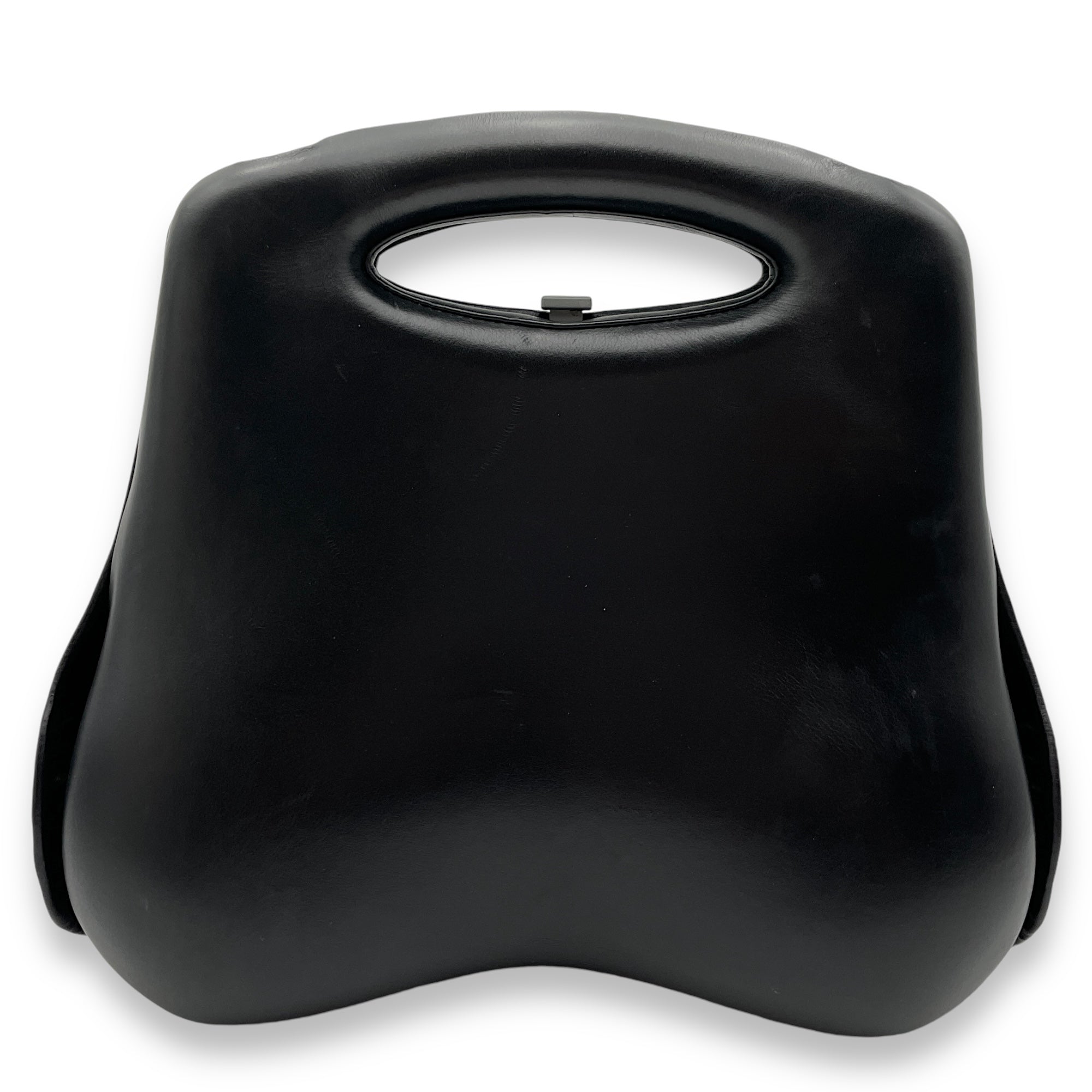 2005 Futuristic Hard Shell Black Top Handle Bag in Lambskin, Matte Palladium hardware - Image 3