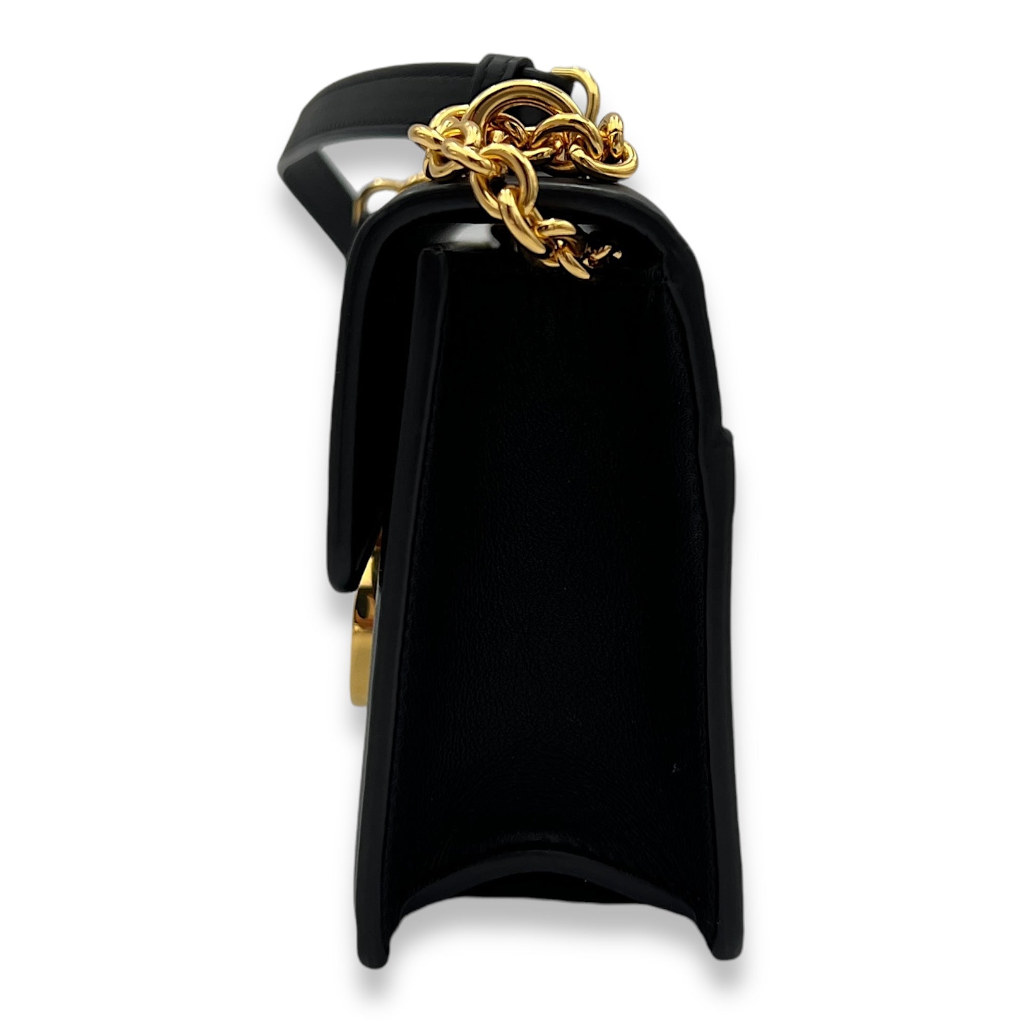 30 Montaigne East West Black Crossbody Bag in Calfskin, Gold hardware - Image 4