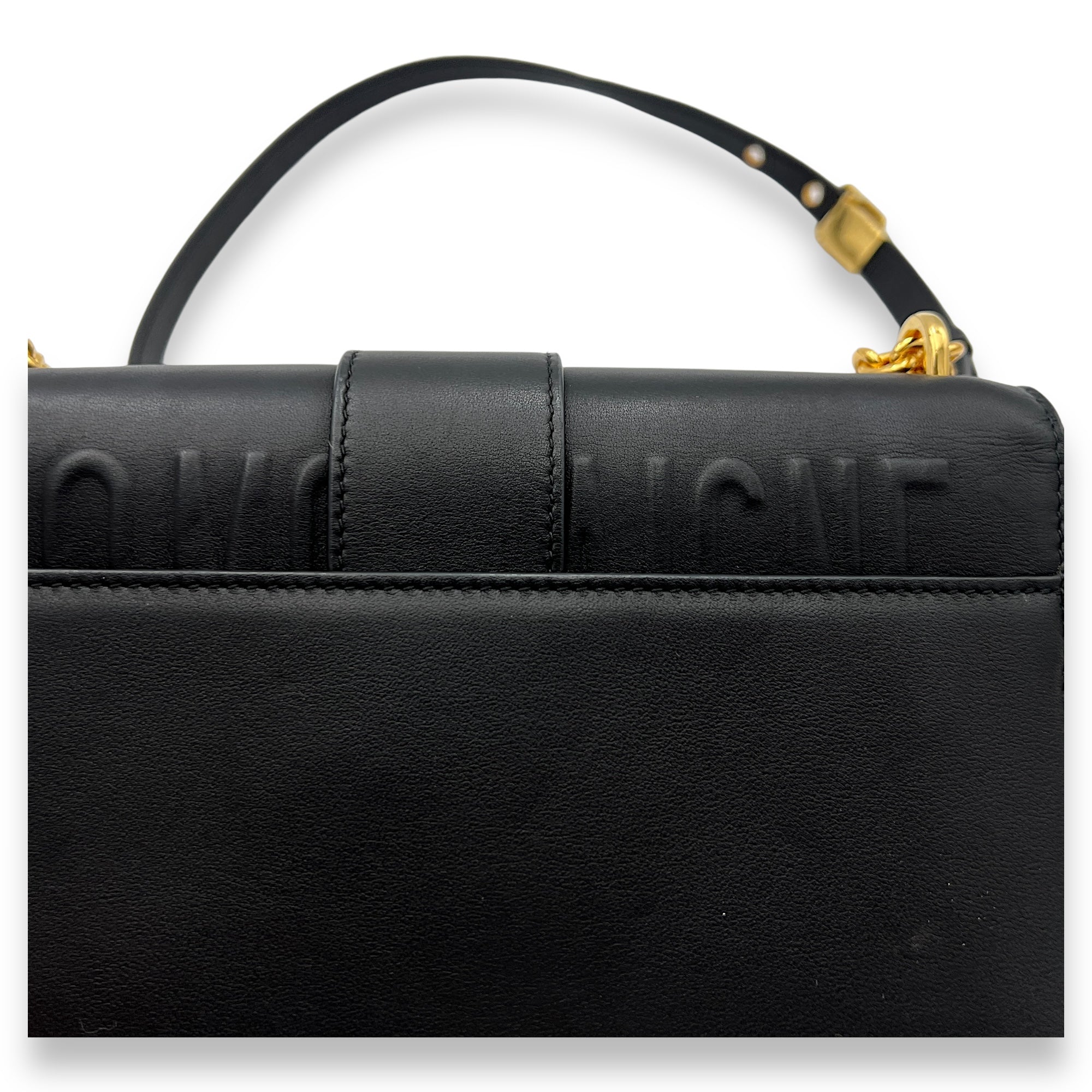 30 Montaigne East West Black Crossbody Bag in Calfskin, Gold hardware - Image 10