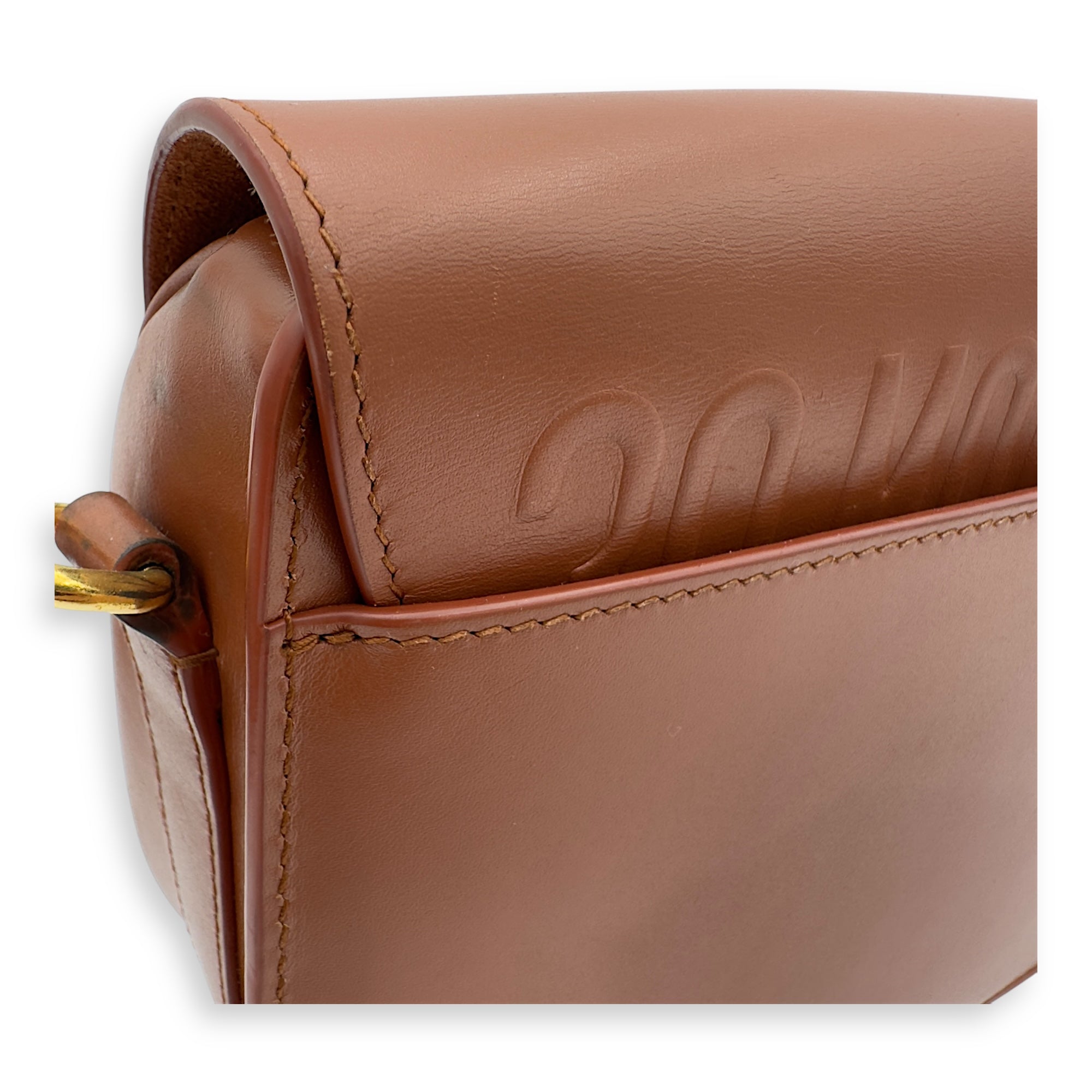 Bobby Shoulder Bag Brown in Calfskin, Gold hardware - Image 16