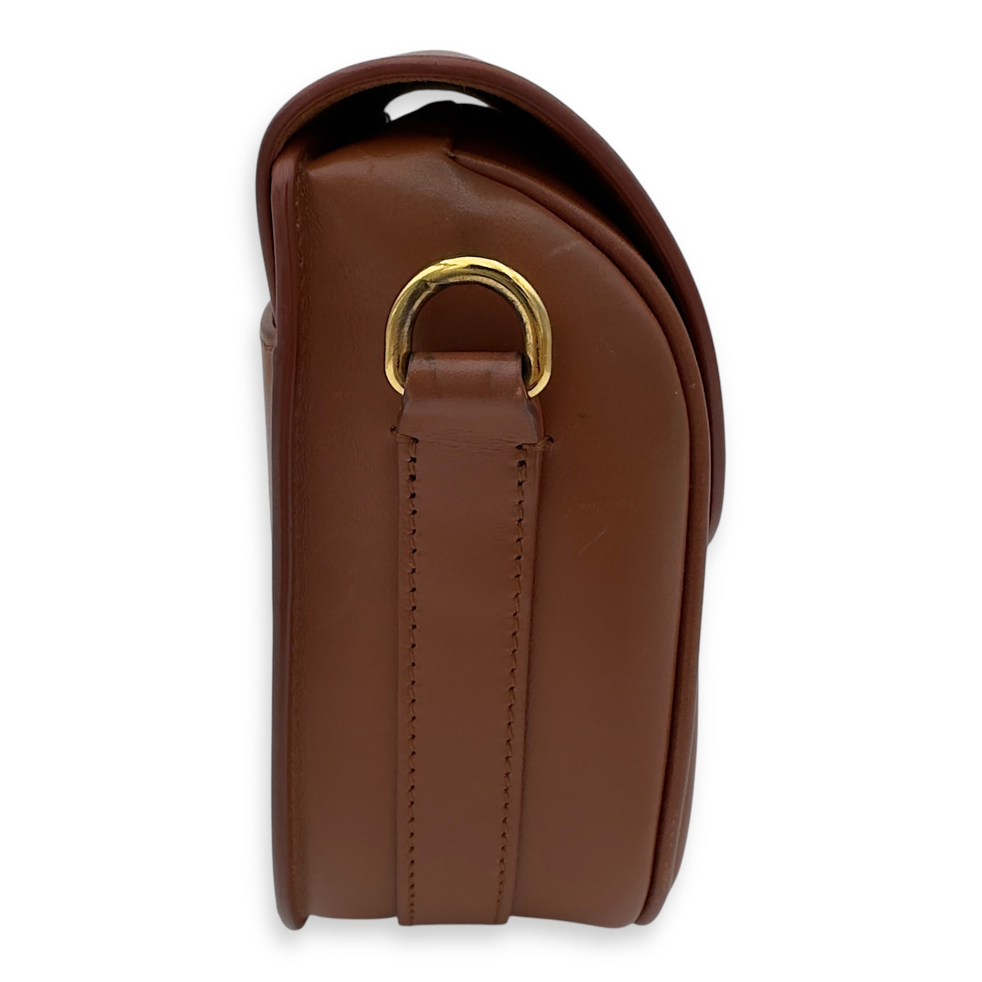 Bobby Shoulder Bag Brown in Calfskin, Gold hardware - Image 5