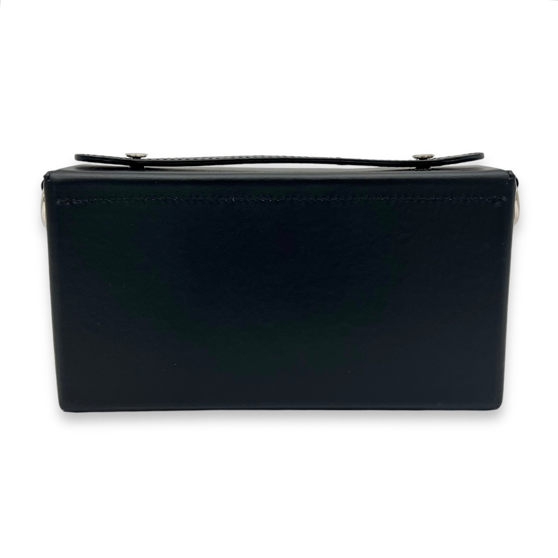 Baguette Box Marc Jacobs Black Crossbody Bag in Calfskin, Silver hardware - Image 3