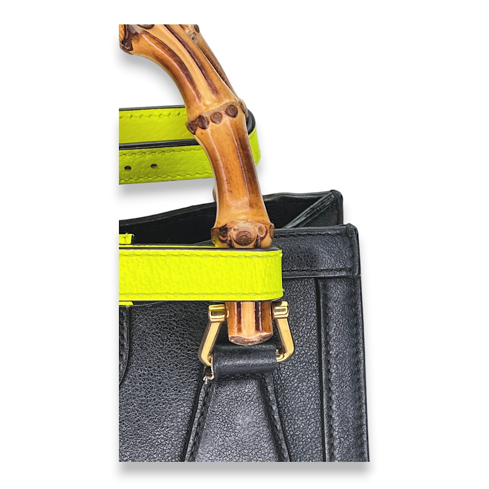 Bamboo Diana mini Black Crossbody Bag in Calfskin, Gold hardware - Image 8