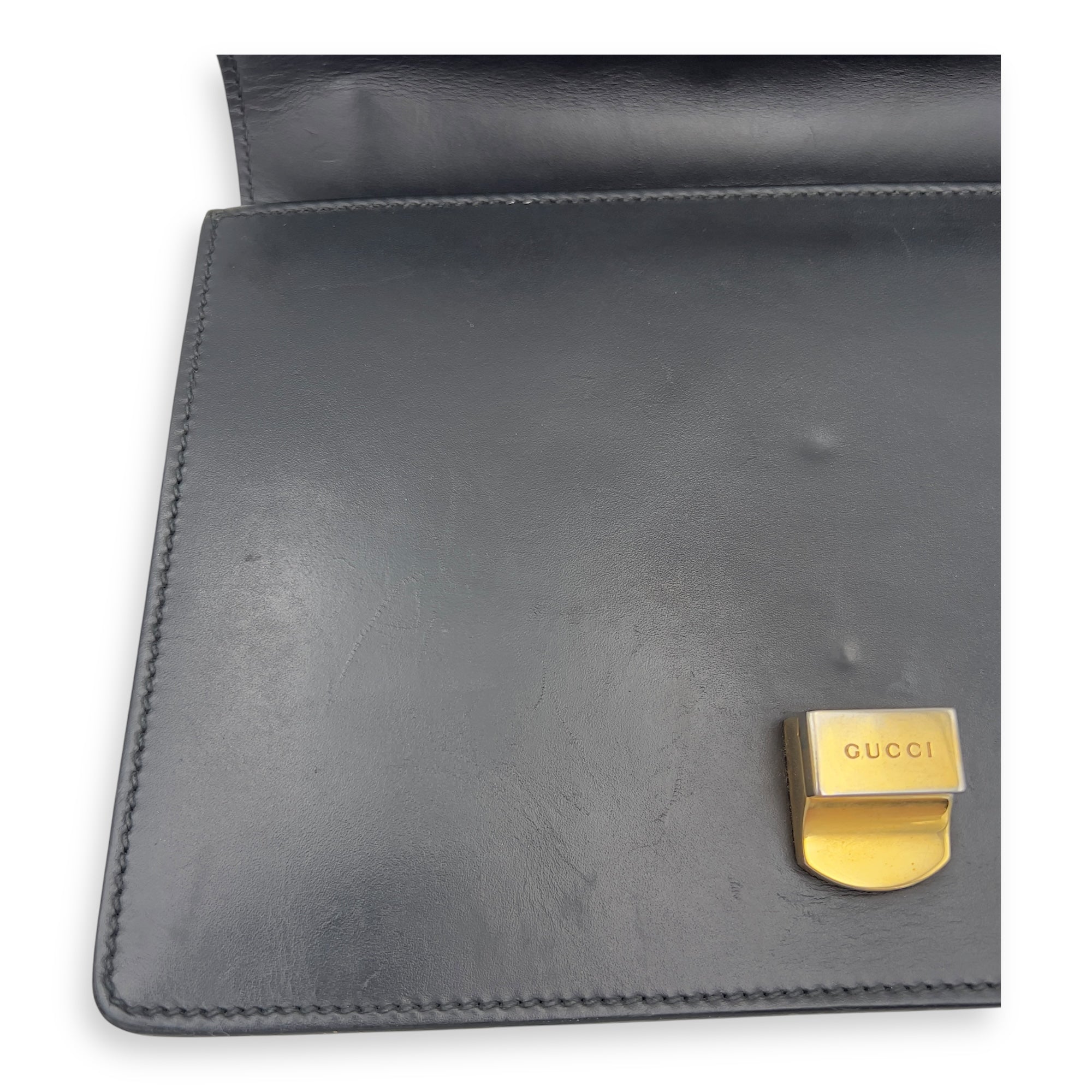 Sylvie Shoulder Bag Black in Calfskin, Gold hardware - Image 28