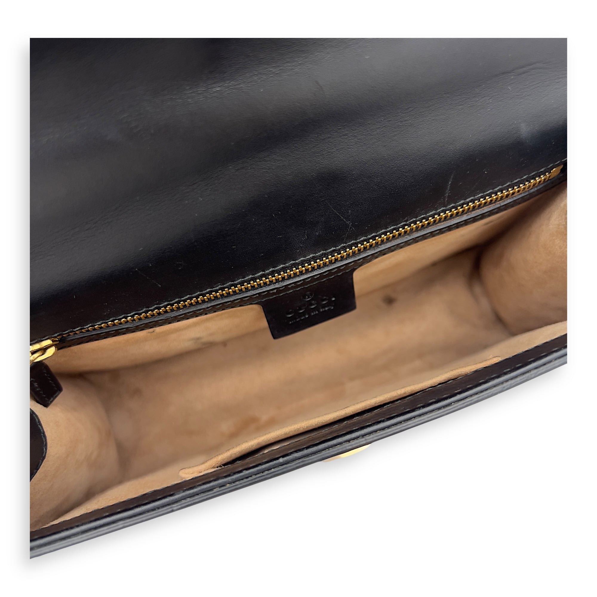 Sylvie Shoulder Bag Black in Calfskin, Gold hardware - Image 7