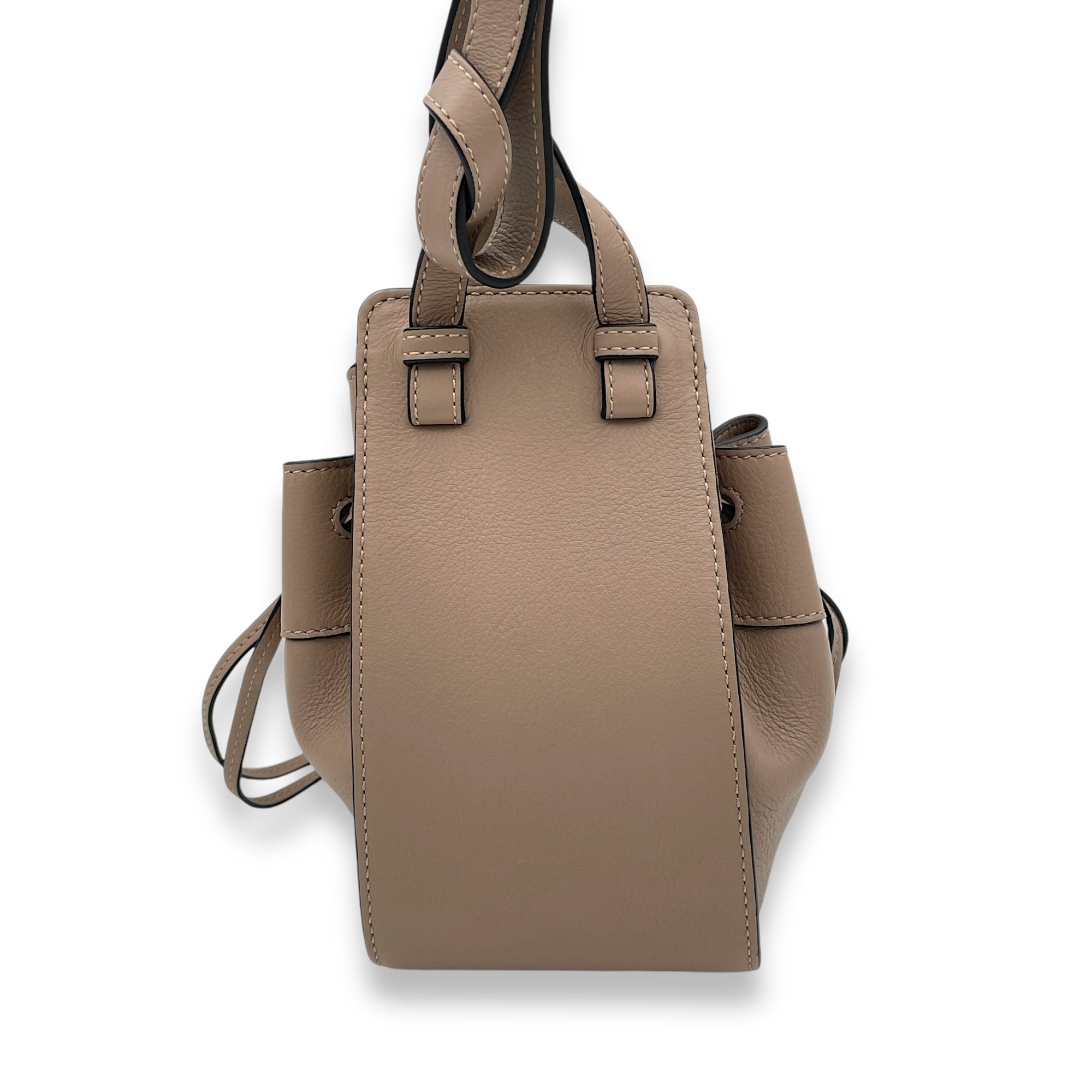 Hammock Mini Brown Top Handle Bag in Calfskin, Gold hardware - Image 3