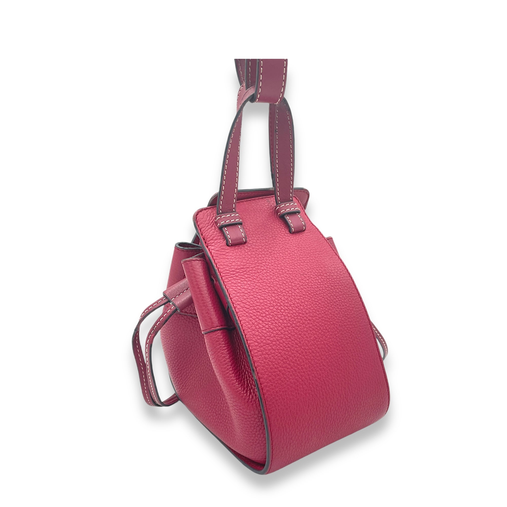 Hammock Mini Red Top Handle Bag in Calfskin, Silver hardware - Image 5