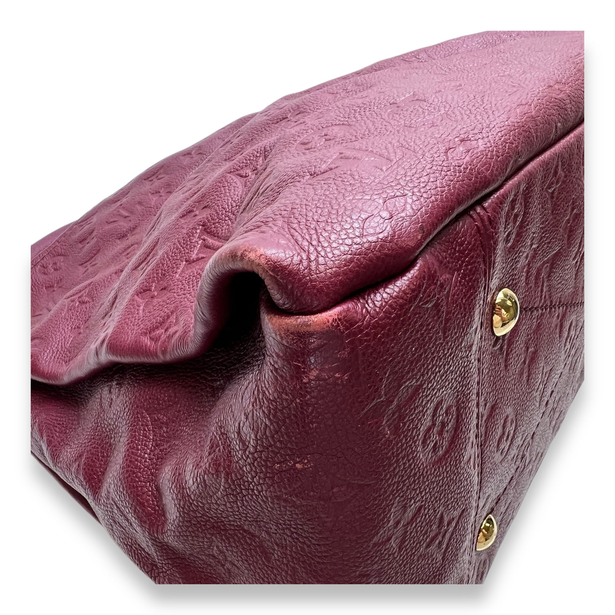 Artsy Top Handle Bag Red in Monogram Empreinte Leather, Gold hardware - Image 11