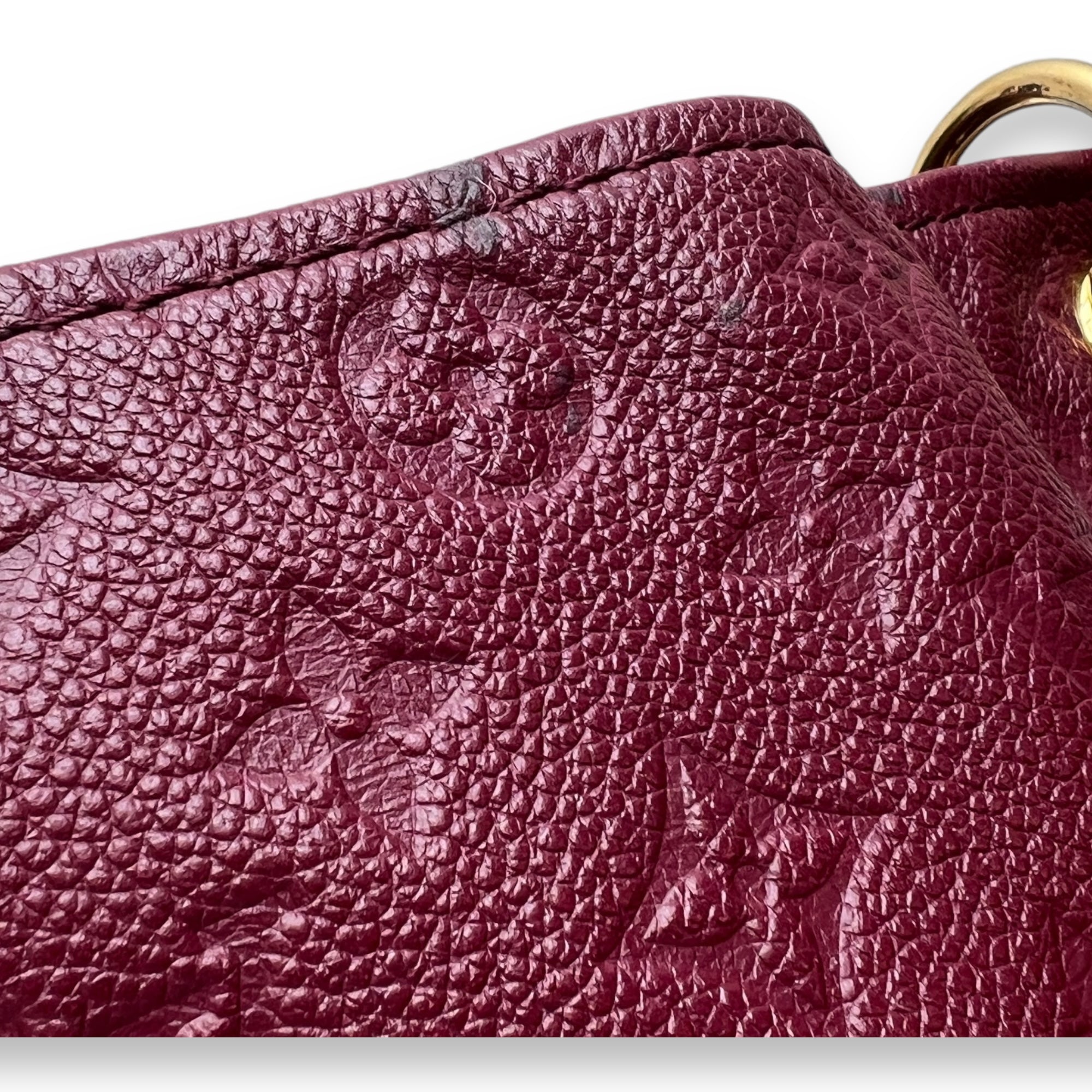 Artsy Top Handle Bag Red in Monogram Empreinte Leather, Gold hardware - Image 12