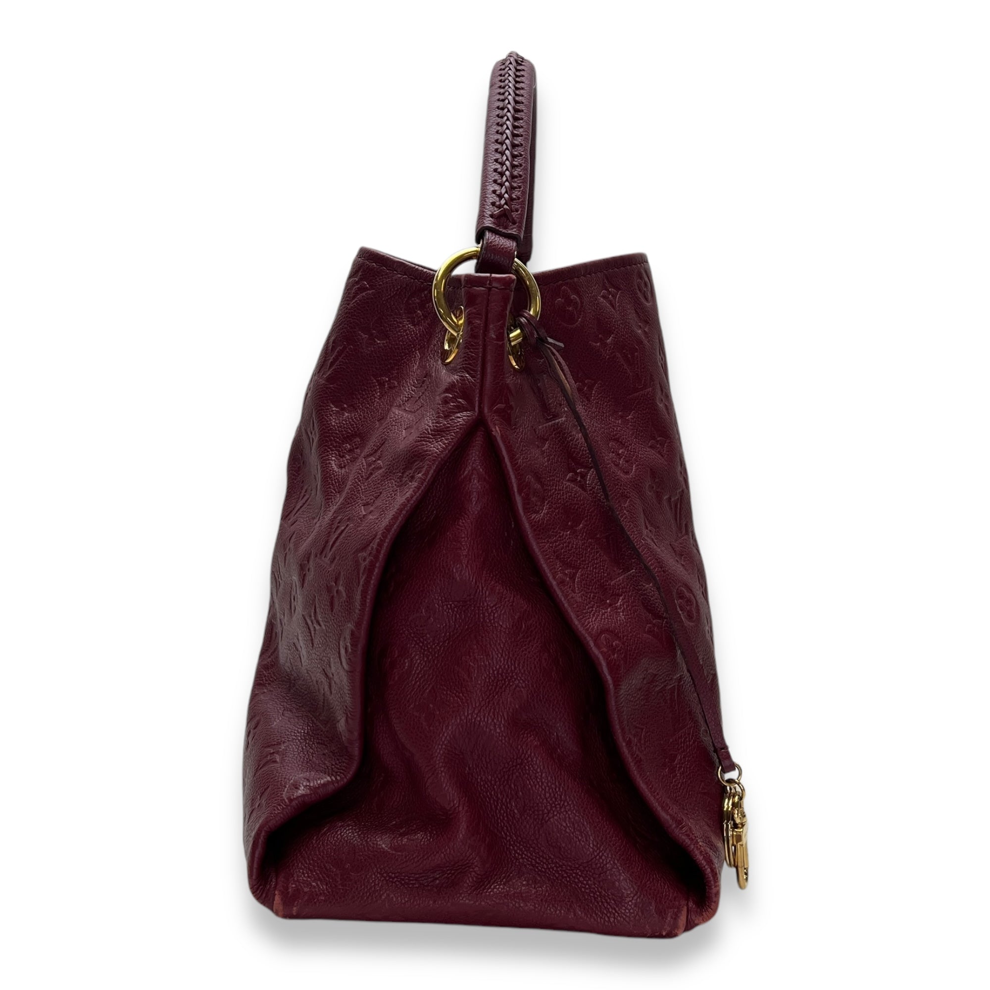 Artsy Top Handle Bag Red in Monogram Empreinte Leather, Gold hardware - Image 4