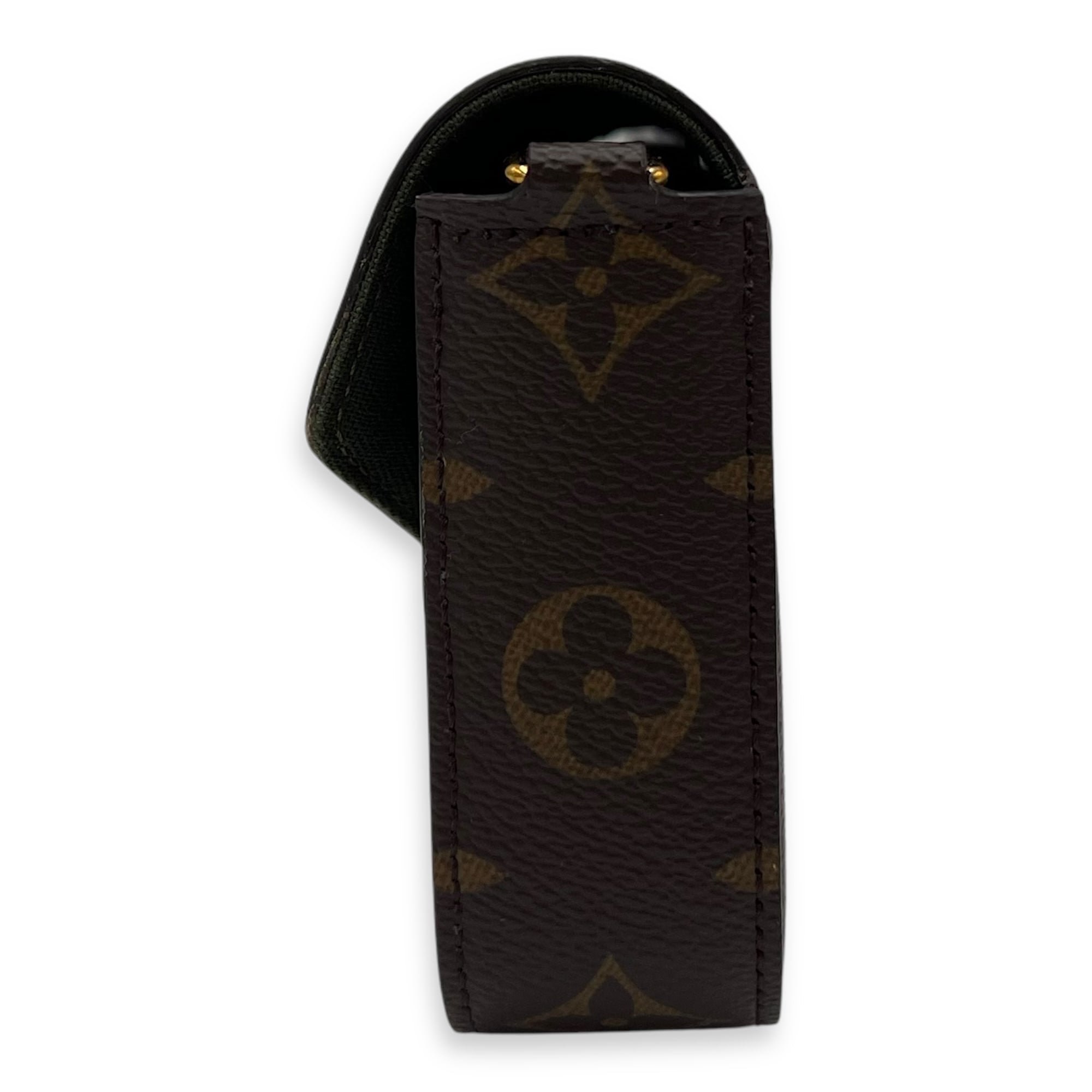 Felicie Strap and Go Brown Crossbody Bag in Monogram Coated Canvas, Gold hardware - Image 5