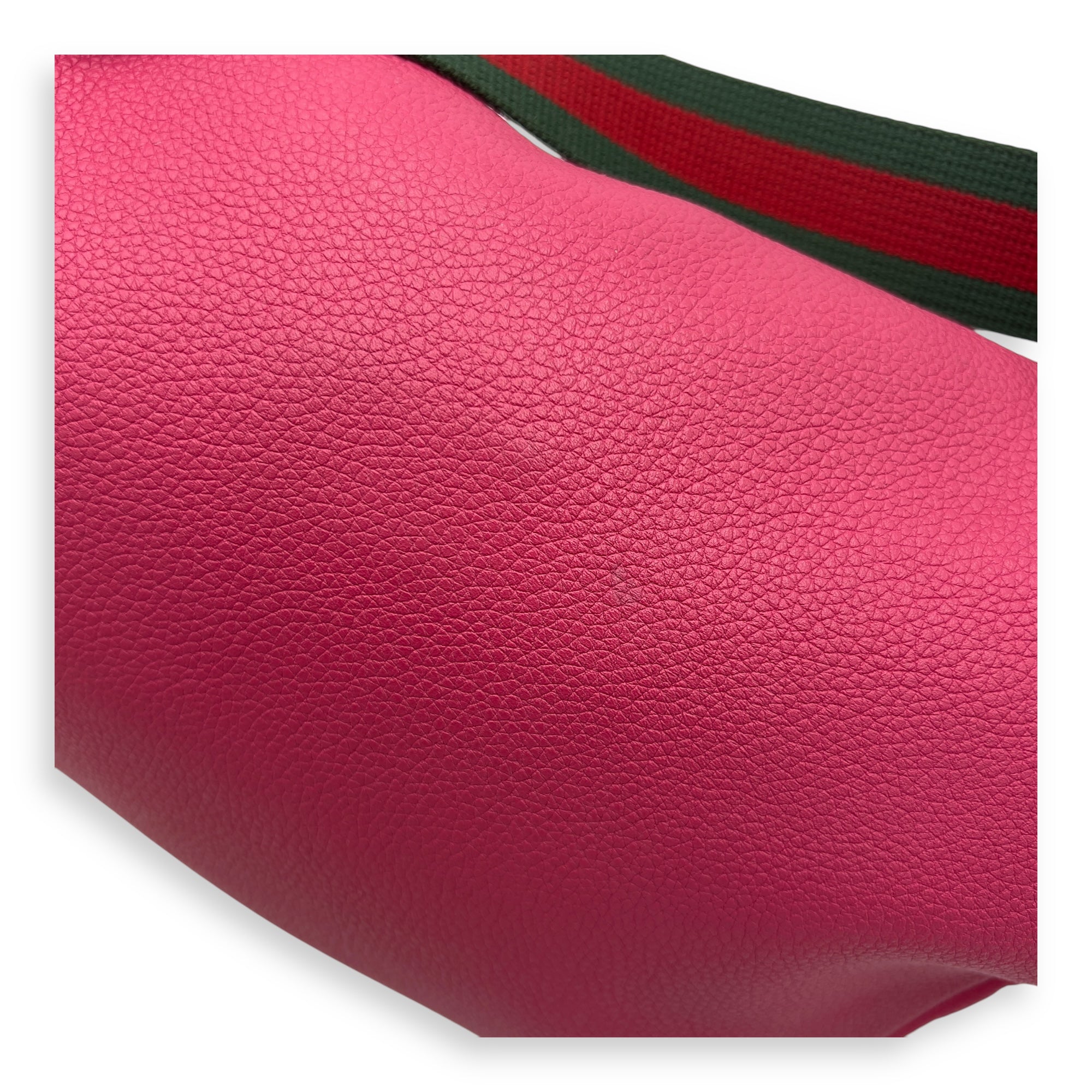 Logo Belt Bag Pink in Calfskin, Silver hardware - Image 12