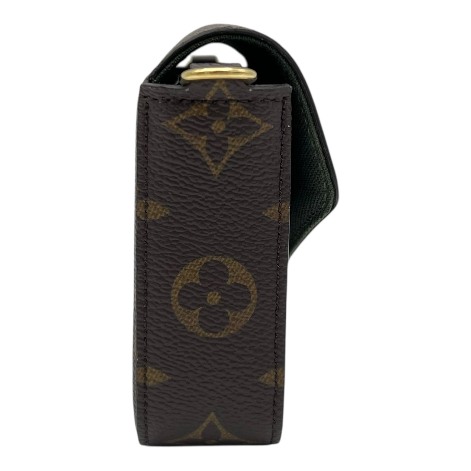 Felicie Strap and Go Wallet On Chain Brown in Monogram Coated Canvas, Gold hardware - Image 4