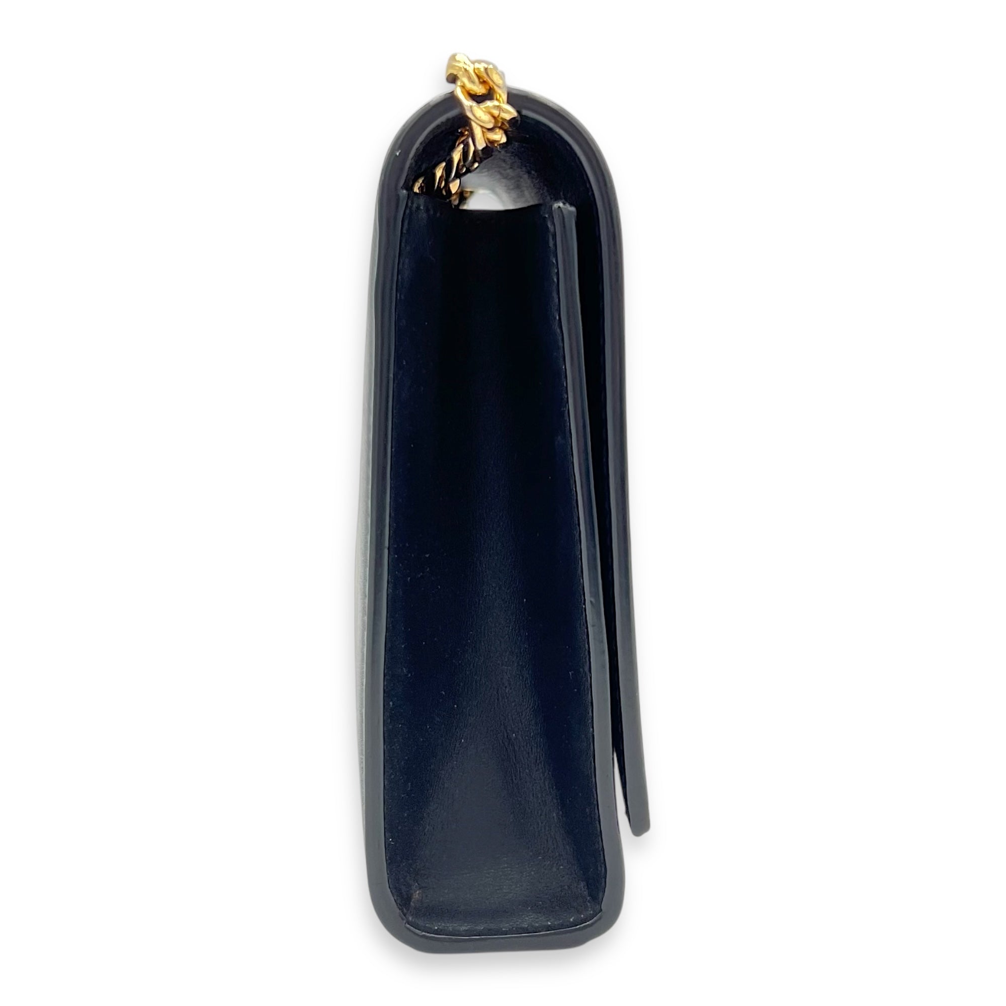 Kate Crossbody Bag Black in Calfskin, Gold hardware - Image 4