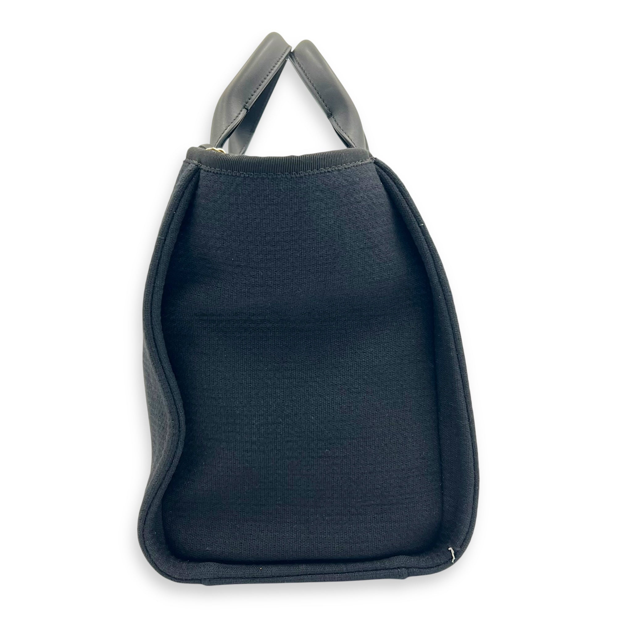 Deauville Tote Bag Black in Canvas, Gold hardware - Image 5