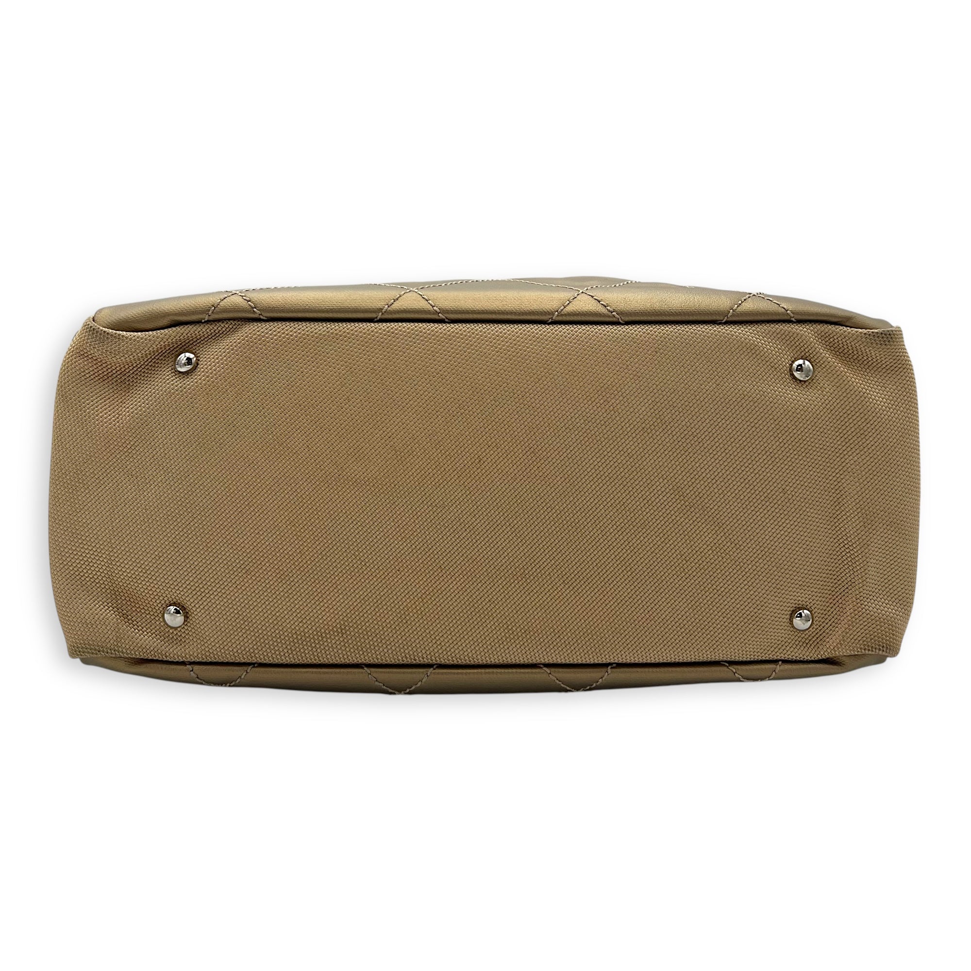 Paris Biarritz Tote Bag Large Brown in Coated Canvas, Silver hardware - Image 6