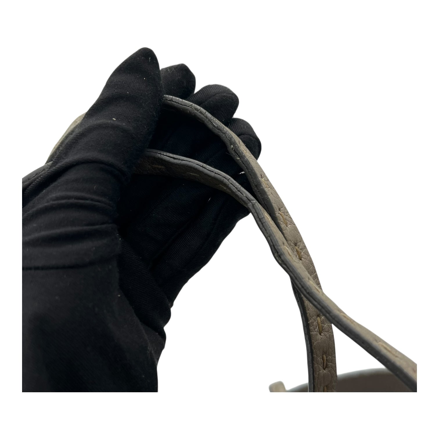 Selleria Metallic Grey Tote Bag in Calfskin, Silver hardware - Image 11