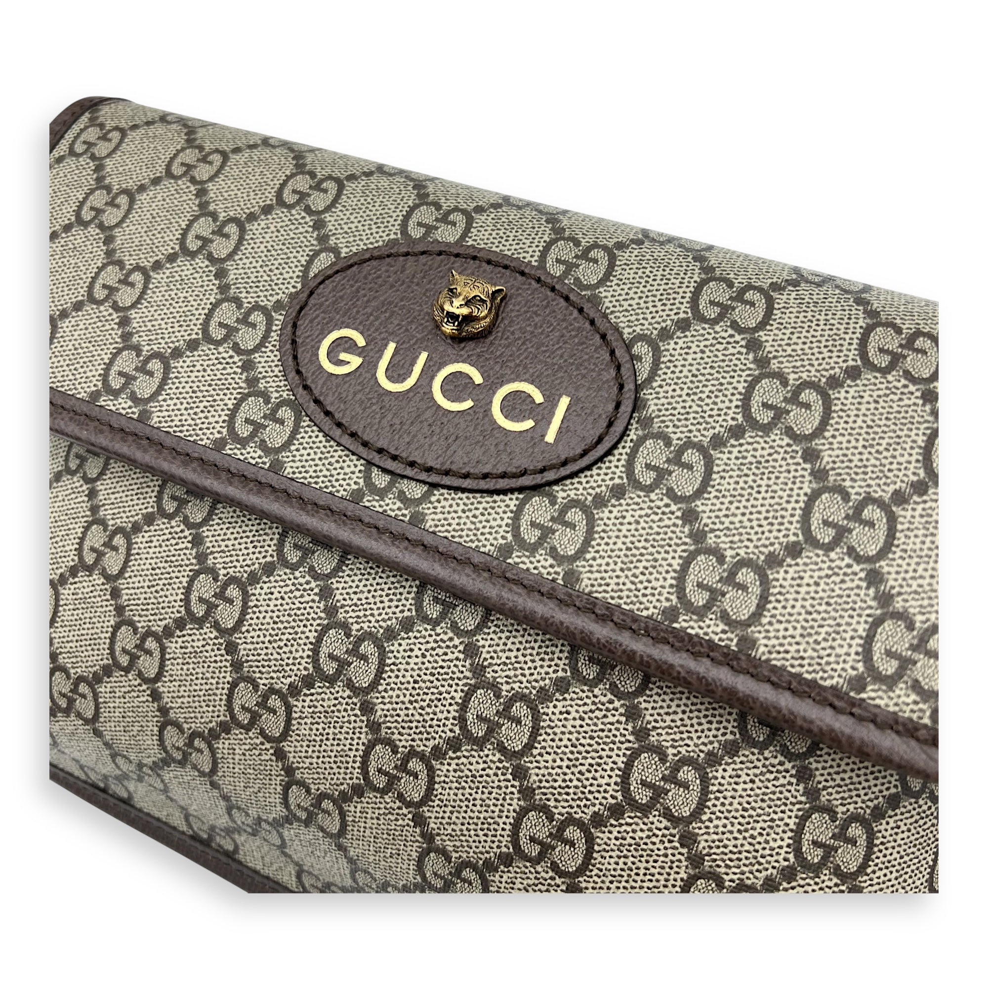 Neo Vintage Belt Bag Brown in Coated Canvas, Gold hardware - Image 7