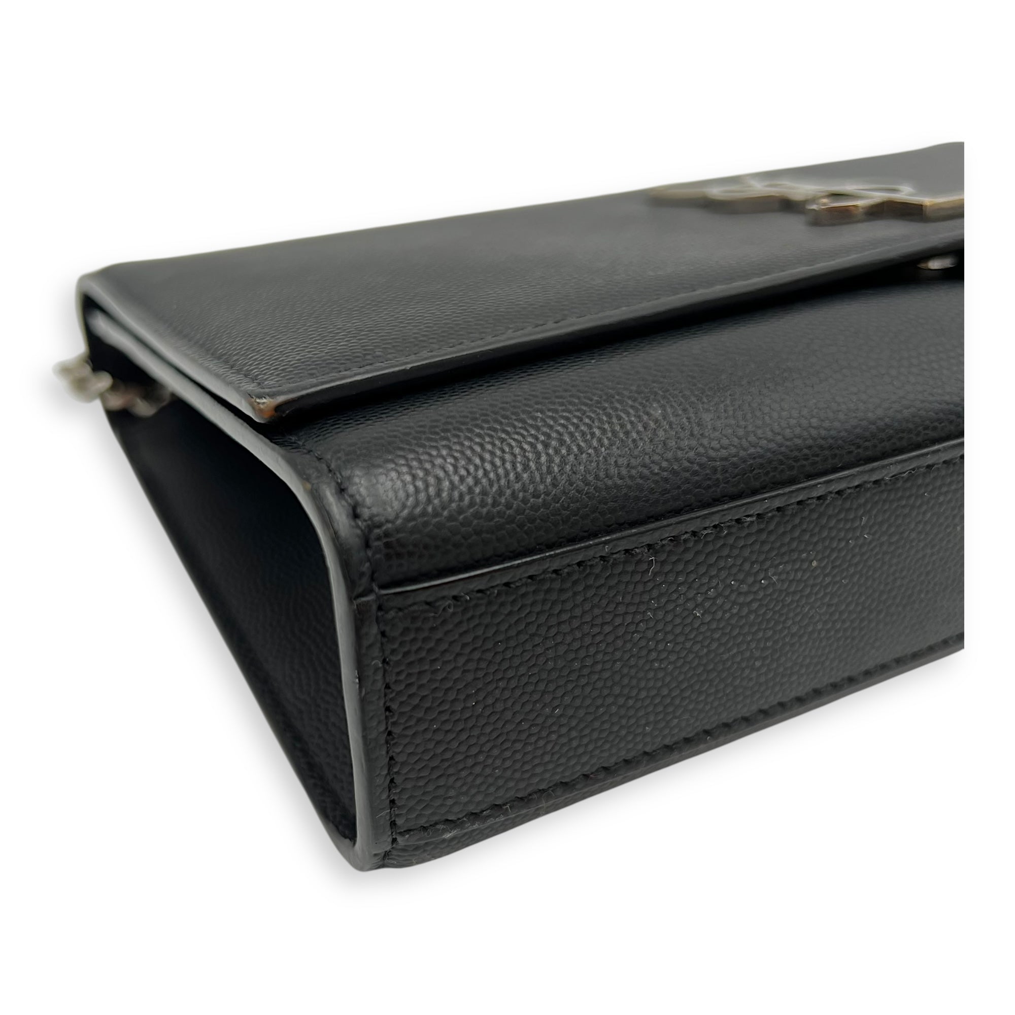 Kate Crossbody Bag Black in Calfskin, Silver hardware - Image 8