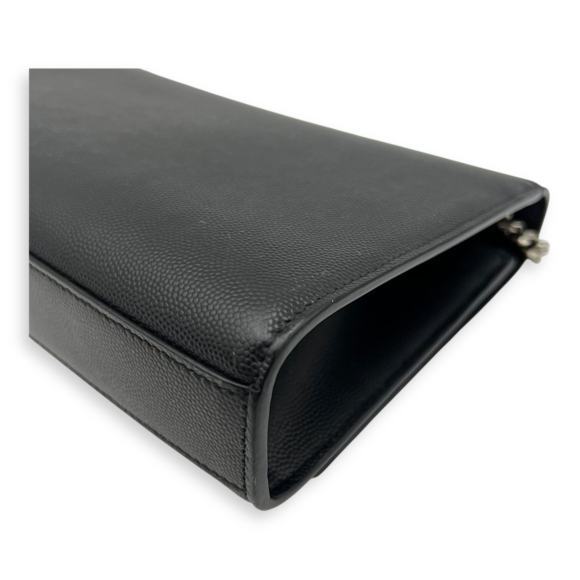 Kate Crossbody Bag Black in Calfskin, Silver hardware - Image 11