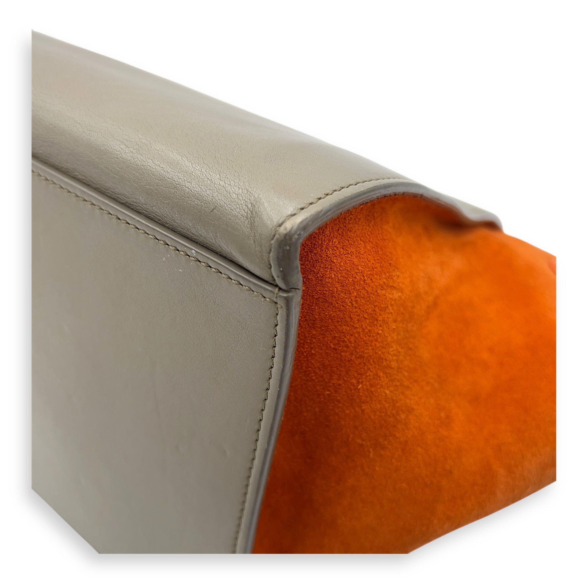 Trapeze Top Handle Bag Medium Black in Calfskin, Silver hardware - Image 12