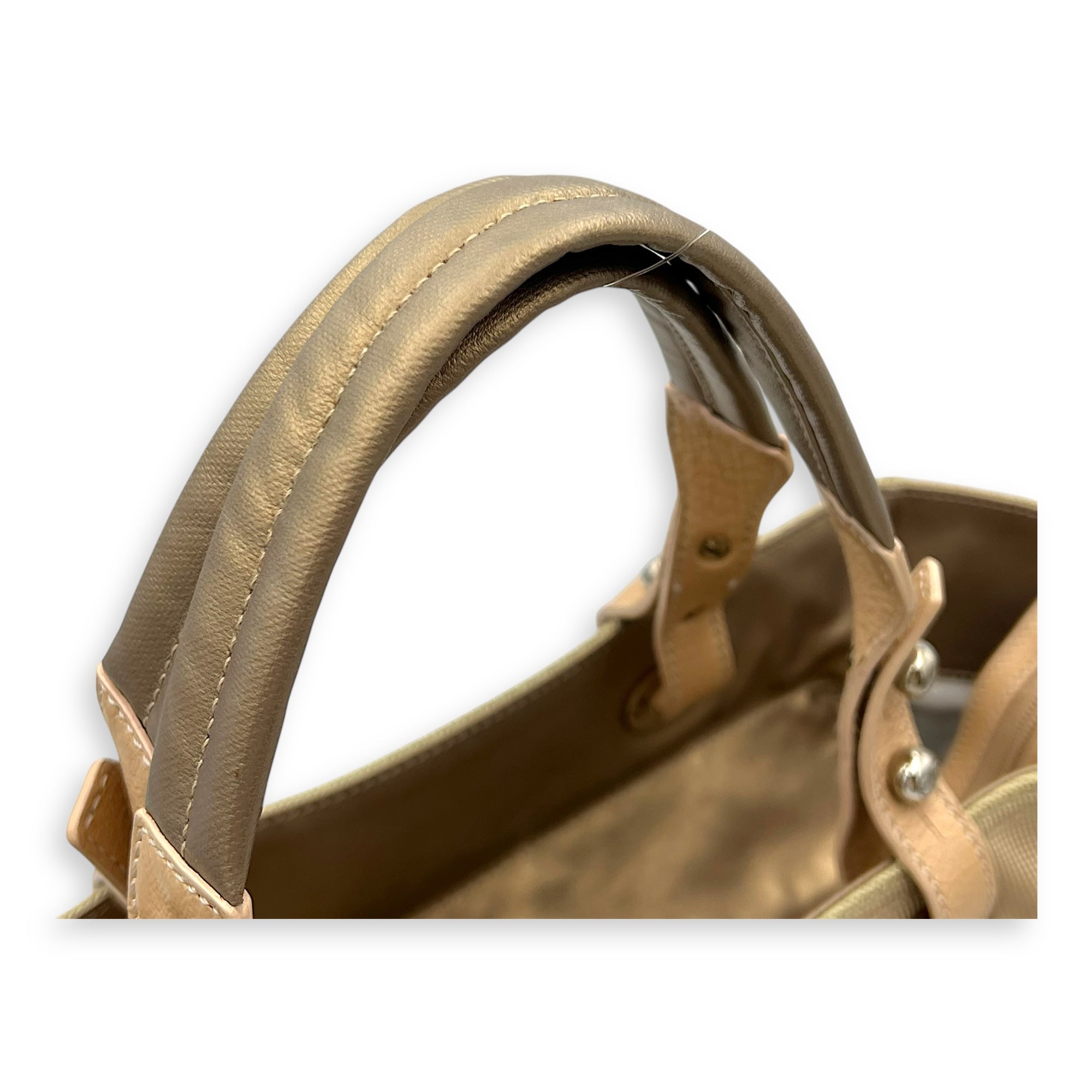 Paris Biarritz Tote Bag Large Brown in Coated Canvas, Silver hardware - Image 14