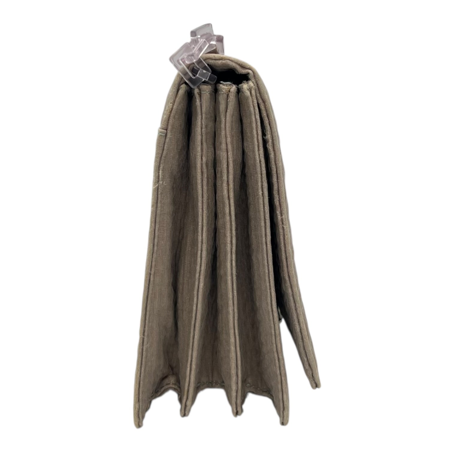 Logo Beige Shoulder Bag in Fabric, Silver hardware - Image 5