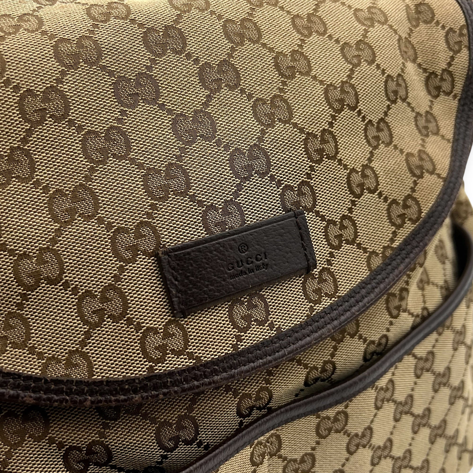 GG Shoulder Bag Brown in Canvas, Silver hardware - Image 19