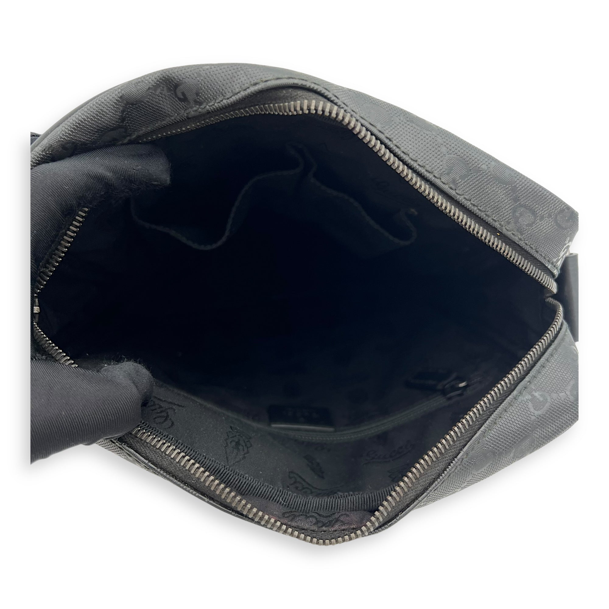 GG Messenger Black in Coated Canvas, Silver hardware - Image 7