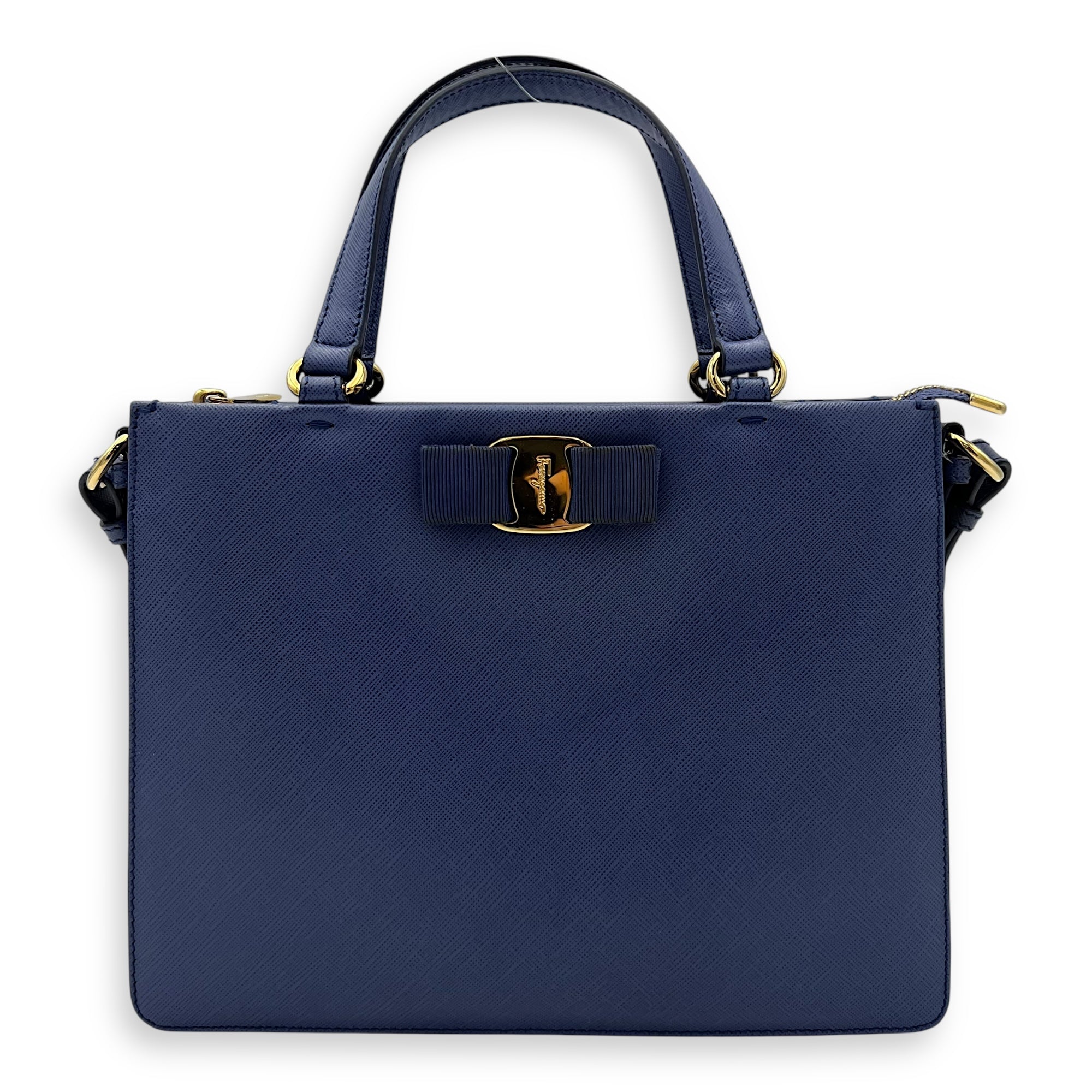 Tracy Crossbody Bag Small Blue in Saffiano Leather, Gold hardware