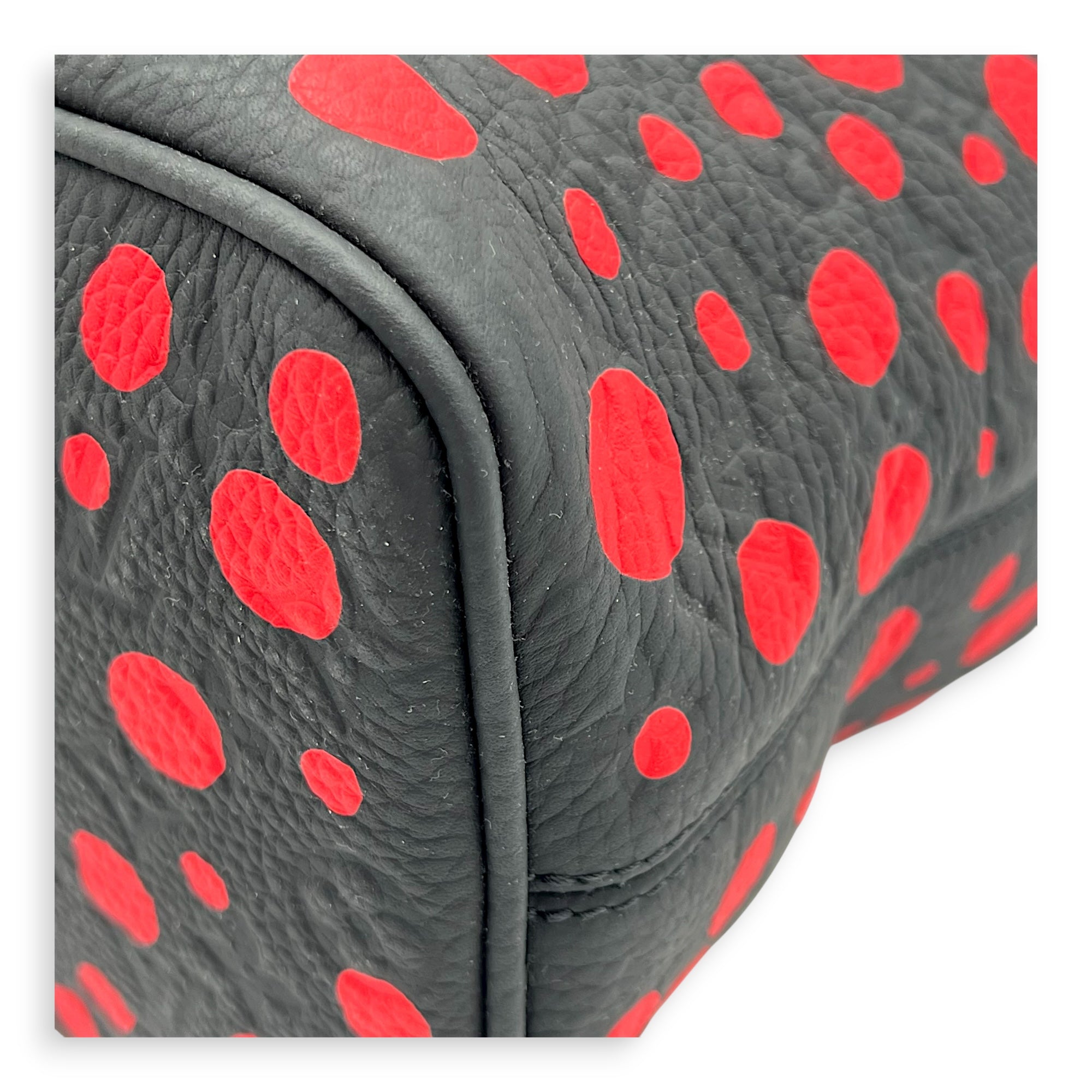 Lockit x Yayoi Kusama Top Handle Bag in Empreinte Leather, black hardware - Image 8
