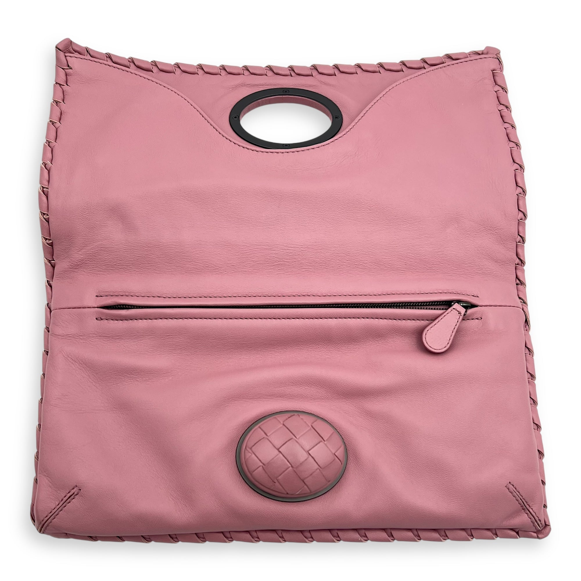 Intrecciato Clutch Pink in Lambskin - Image 8